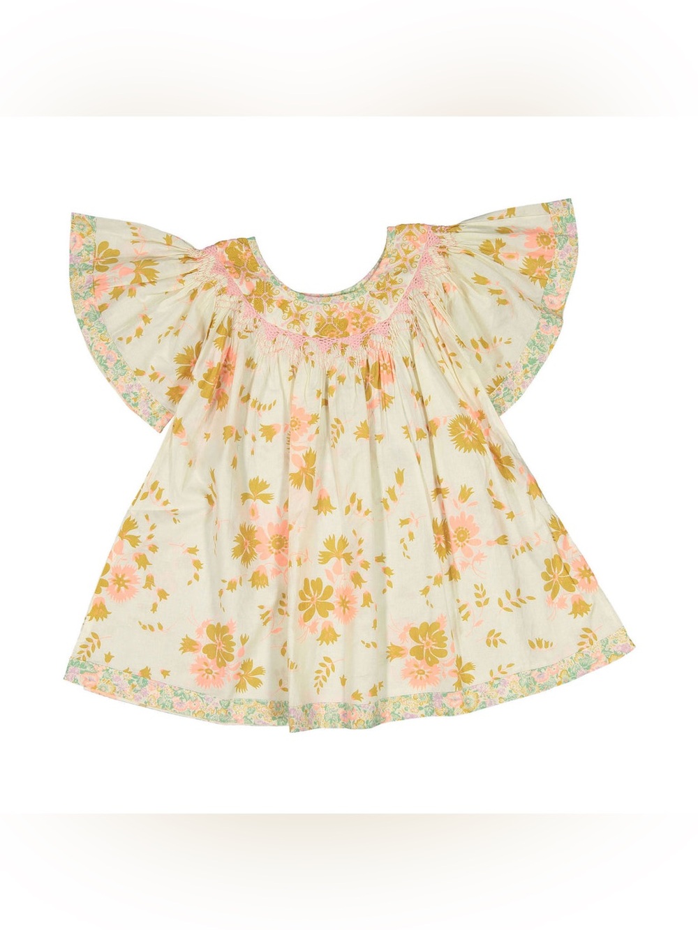 Bonjour Bouquet Fluo Curry Butterfly Dress 2y